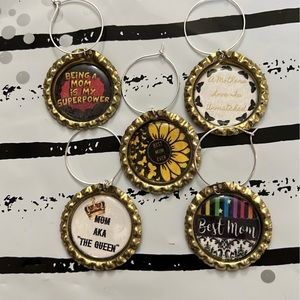 Mom Handmade Wine Glass Charms